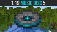 The Wild Update's new craftable music disc simply named "5" (Image via xisumatwo/YouTube)